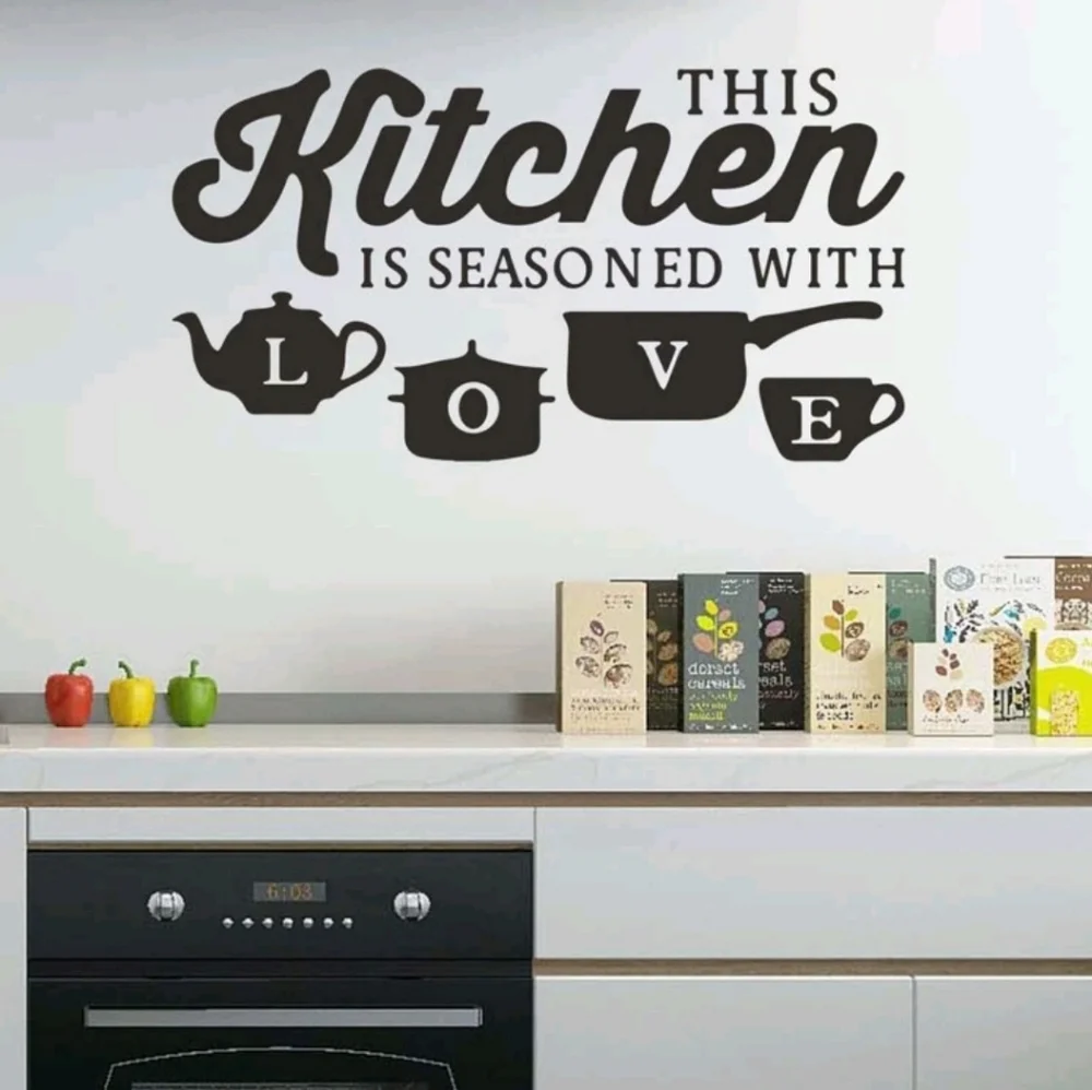 This Kitchen is Seasoned with Love Graphic Wall Sticker
